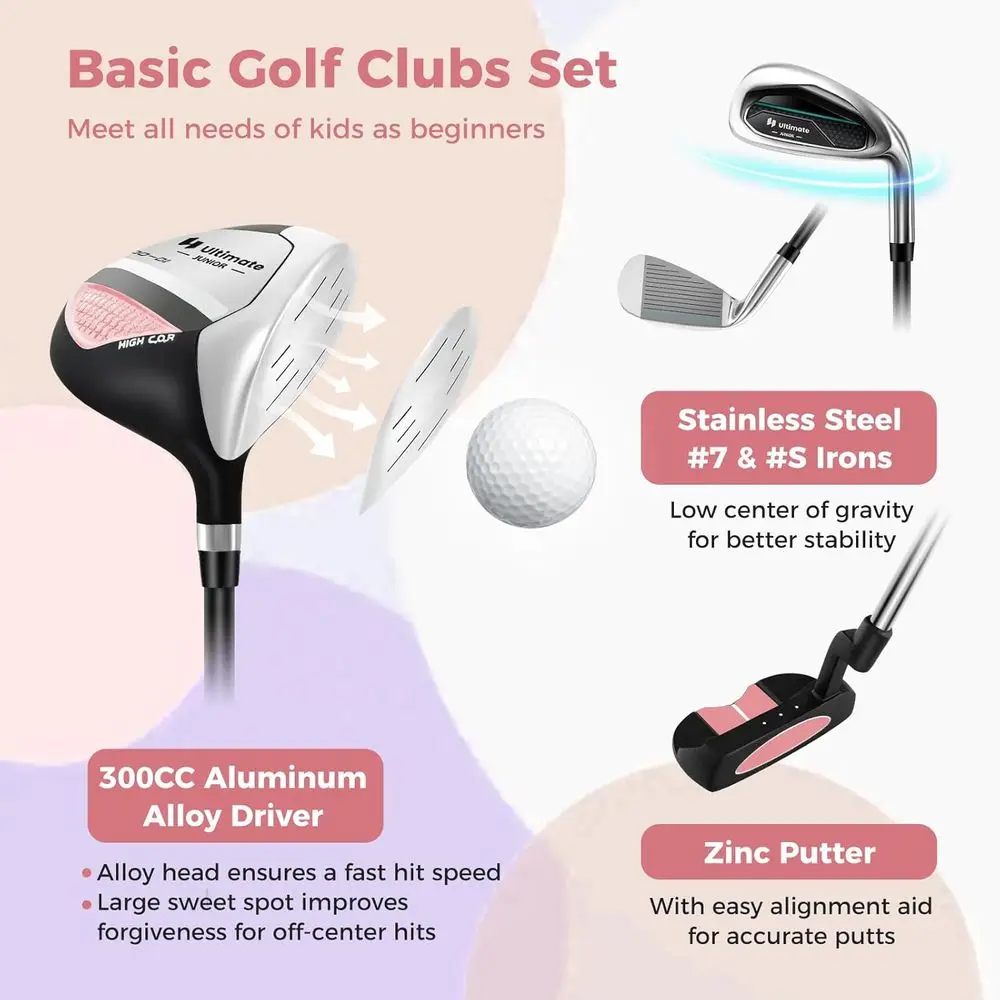 Youth Golf Club Set with Stand - đánh giá và giá Golf Equipment For Kids